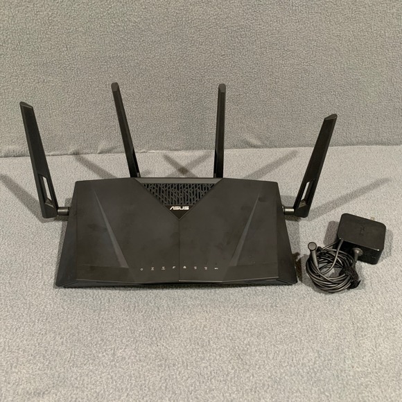 ASUS RT-AC3100Extreme Dual Band Gigabit WiFi Gaming Router Model Preowned Black - Picture 1 of 5